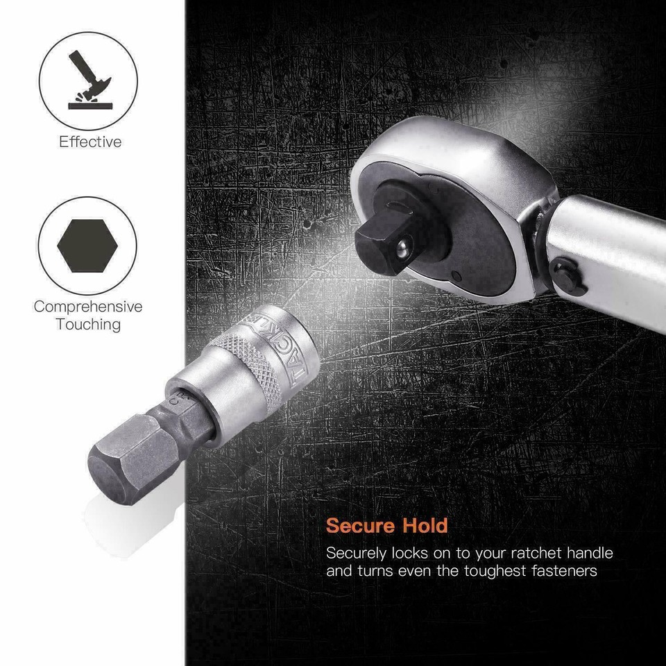 34pcs Torx Star Socket & Bit Set Male Female E & T Sockets with Torx ...
