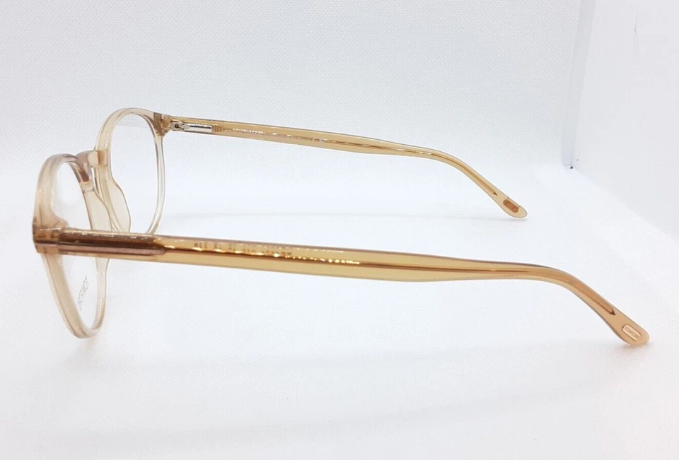 Nuevas gafas Tom Ford TF 5524 045 49-19 marco óptico redondo cristal marrón RX Foto 4 de 4