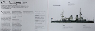 Charlemagne Ship Boat Vessel Picture Detail Sheet Out of Print Wall Art     