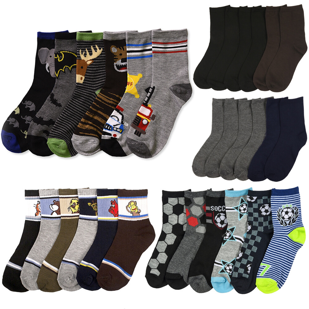12 Pairs Assorted Kids Socks Size Ages 2-3 Years Animal Print Boys 2T 3T Toddler (7795735131046)