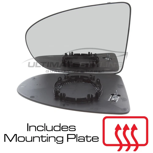 Wing Mirror Glass Fits Nissan Qashqai J10 2007-2014 Heated Convex Passenger Side