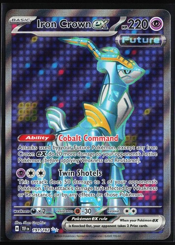 IRON CROWN EX 191/162 ULTRA RARE TEMPORAL FORCES HOLO NM