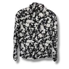 Avia Girls black white zip-front activewear performance jacket - large 10/12
