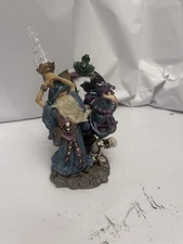 Wizard, Dragon, Skeleton figurine with mirror with snake on it