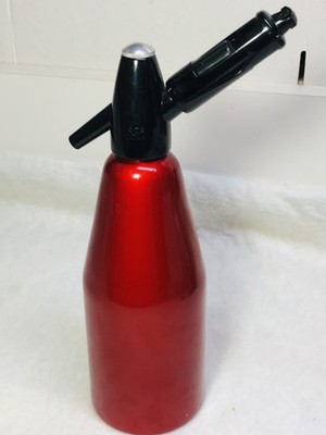 ISI Vienna Austria RED Soda Siphon Seltzer 1000ml 1 liter Bottle