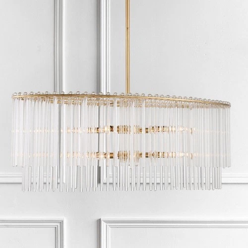 Antique Gold Eight Light Chandelier from the Bleecker Collection - Picture 3 of 9