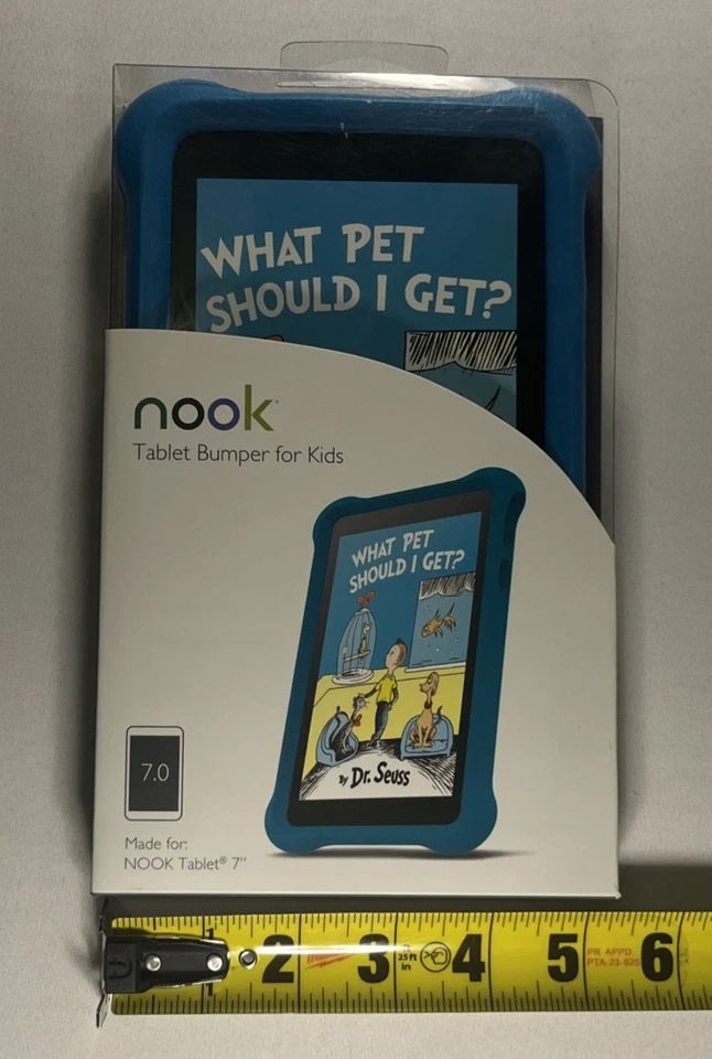 NOOK Tablet 7" Foam Bumper Case for Kids - Scuba Blue New In Box NIB Dr. Seuss - Image 4 of 4