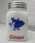 Vintage White Milk Glass Ginger Spice Jar Shaker