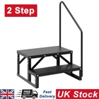 2-Step Stairs with Handrail 600 lbs Portable Pool Ladder Non-Slip RVs Step Stool