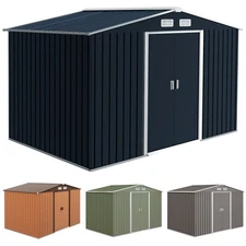 Outsunny Steel Outdoor Utility Storage Tool Shed Kit Backyard