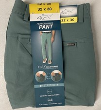 GREG NORMAN Men's Stretch Flex Waist ML75 Performance Chino Pants GREEN 32x30