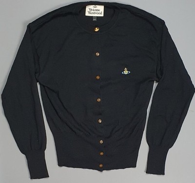 トップス vivienne westwood orb cardigan wool Vivienne Westwood Cardigan Knitted Top Size Medium Wool Orb Logo