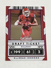 2020 Contenders Draft Football Blue Foil - KeeSean Johnson - Fresno State