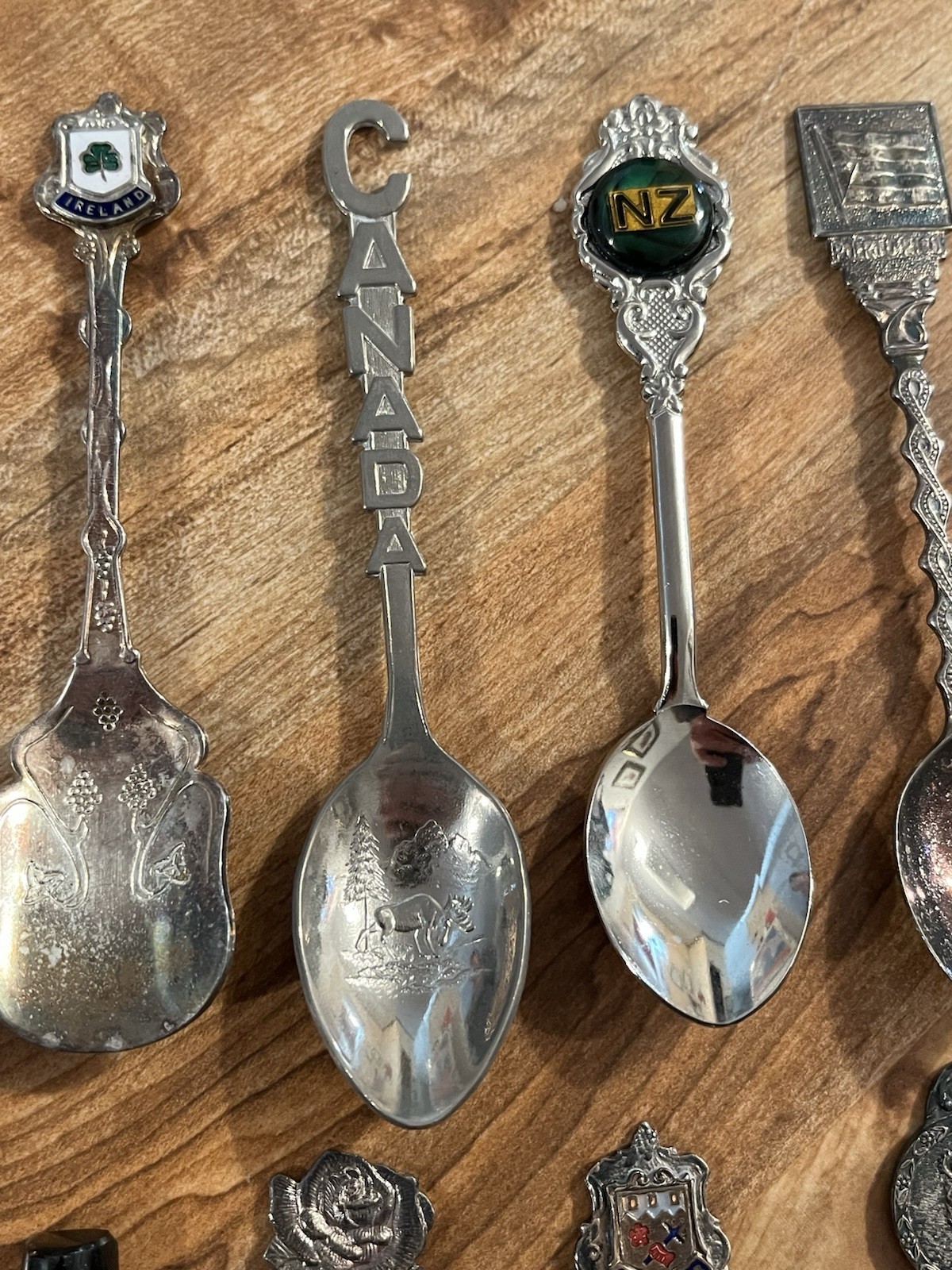 Souvenir Spoon Lot 18pc Queen Elizabeth Charles Diana Mexico Ireland Abergele