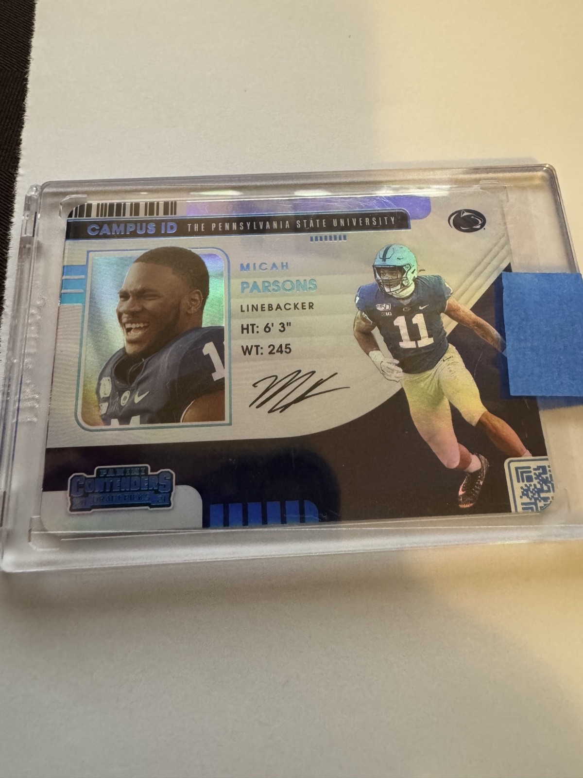 Micah Parsons Panini Contenders Draft Picks Campus ID #25 Base
