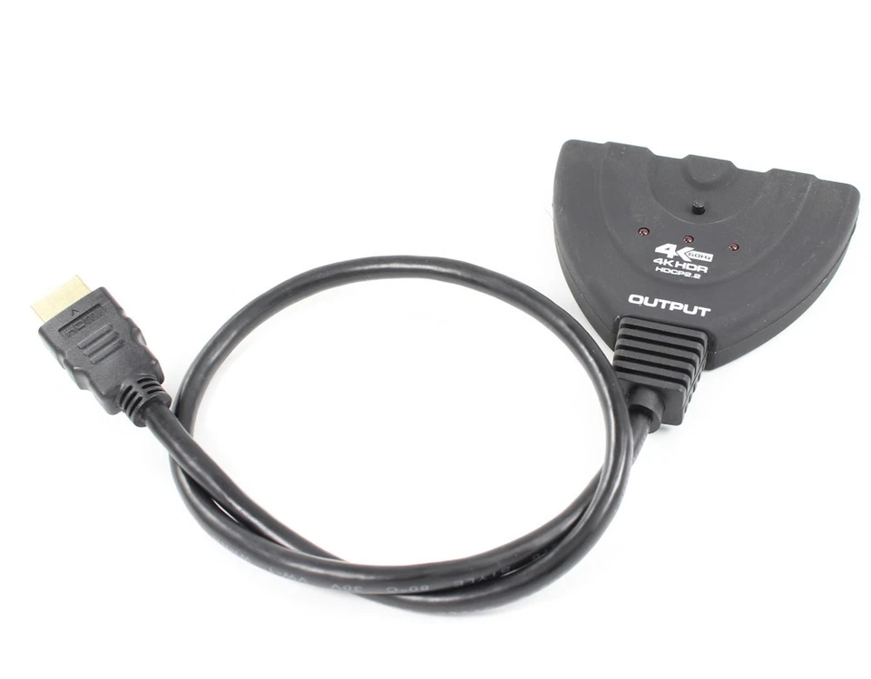 3 IN/1 OUT HDMI Switch AUTO-SELECT  Pigtail Style 4Kx2K @60Hz/4:4:4/HDCP2.2 - Image 2 of 2