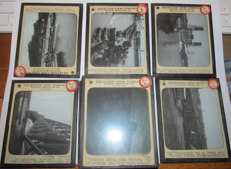 Vintage Antique Early 1900s Lot Of 11 Keystone View Company Glass Slides Bridges