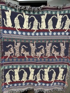 USA製 CROWN CRAFTS ゴブラン織り ラグ サンタ柄　タペストリー USA製 CROWN CRAFTS ゴブラン織り ラグ サンタ柄 タペストリー Crown