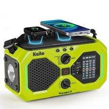 Kaito Voyager X Emergency Radio with NOAA Weather Alert AM/FM/SW Solar Crank
