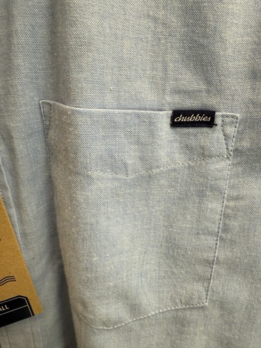 CHUBBIES Blue Oxford The Buttoned Up Shirt Men's Small Pineapple Tag NWT - Picture 6 of 9
