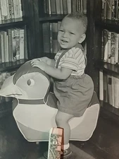 African American School Photos* COLORED BOY * TOY HORSE* OHIO 