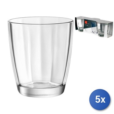 #ad #ad 5X Packs 3 Glasses In Transparent Glass Pulsar Water 30Cl Bormioli Rocco $68.22