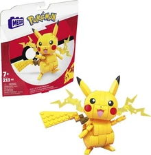 Mega Bloks MEGA Pokémon Building Toy Kit Pikachu (211 Pieces) with 1 Action Figu