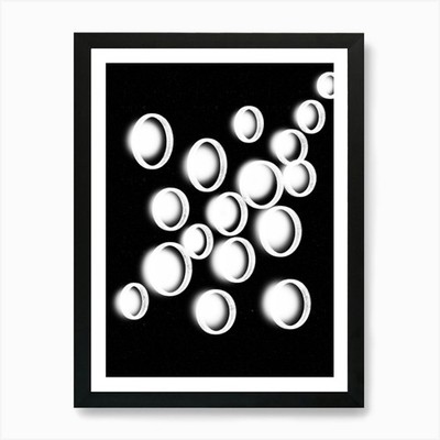 Lichtkreise Kunstdruck gerahmt Wandbild Poster Leinwanddruck Bild
