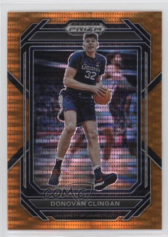 2023-24 Panini Prizm Draft Picks Orange Pulsar 40/49 Donovan Clingan #48 0cz0
