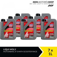 Liqui Moly Motorbike 2T Synth Scooter Race API TC MotoröL 7X1 Liter = 7 Liter