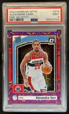 2024-25 Donruss Optic Alexandre Sarr Pink Velocity Prizm Rated Rookie #/79 PSA 9