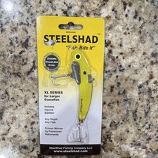 SteelShad XL Yellow Shad Swimbait Acciaio Inox Argento Negativo 1pz
