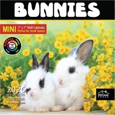 MICASA PRESS Bunnies 2026 Mini Wall Calendar 12 Month New 2026, 01A - 