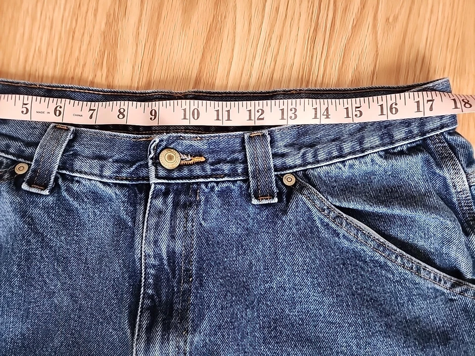 Saddlebred 尺码 36W X 32L 蓝色牛仔裤直筒高腰棉质男式复古 — 第 4/4 张图片