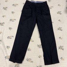 Brooks Brothers Mens Navy Advantage Chino Stretch Milano Pants 30x30 Lightweight