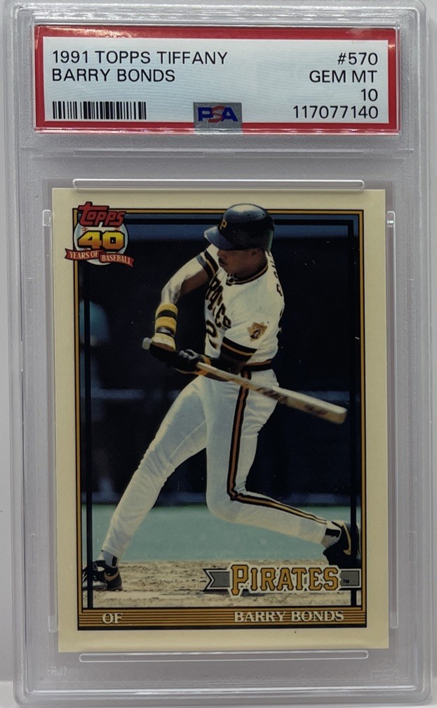 1991 TOPPS TIFFANY #570 BARRY BONDS PIRATES PSA 10 GEM MINT RARE