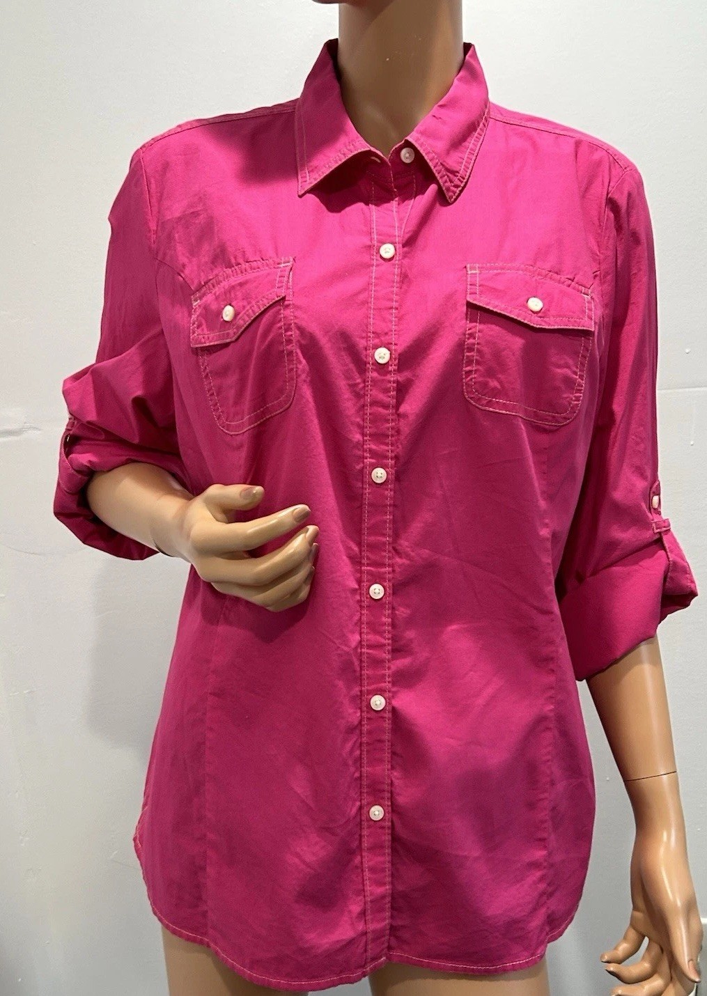 Tommy Hilfiger Women Pink XL Long Sleeve Blouse