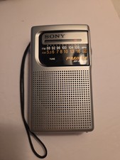 Sony ICF-S10MK2 Pocket Radio AM/FM - Silver Works Great