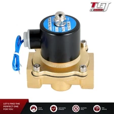 110V 120V Volt AC Electric Solenoid Valve Brass Water Air Gas NC 1" NPT New