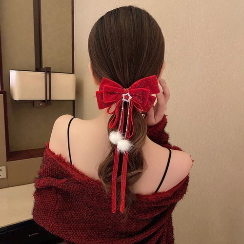 Big Bow Hair Card Barrette for Women Girl Child Girls Red - Picture 7 of 10