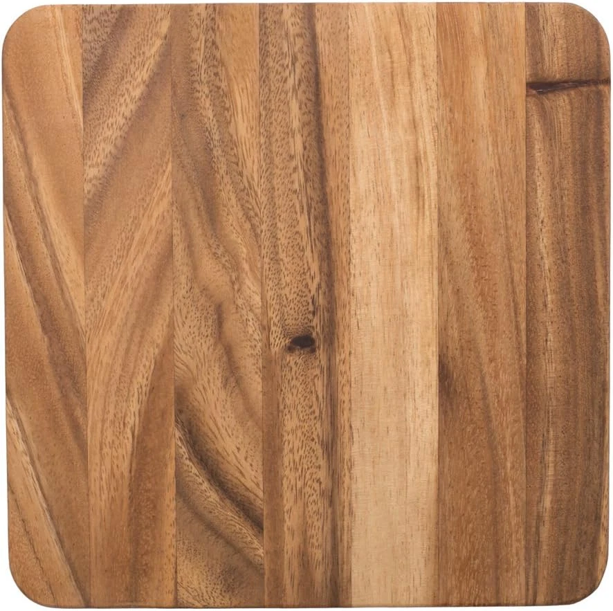 Square Cutting Board, Acacia Wood 0.5 X 9 X 9 Inches