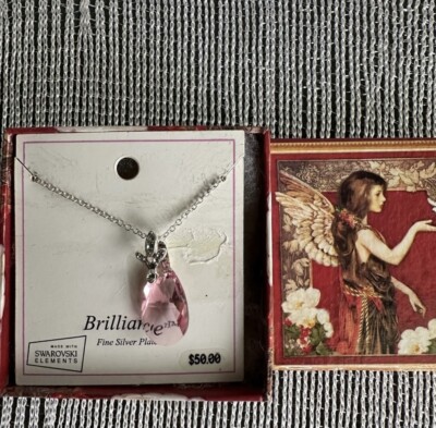 Brilliance Swarovski Fine silver plated chain / Brand New With Tag & Gift Box