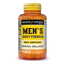 Mason Natural Men's Daily Formula, Vitamin A to Zinc Multivitamin, 100 Tablets