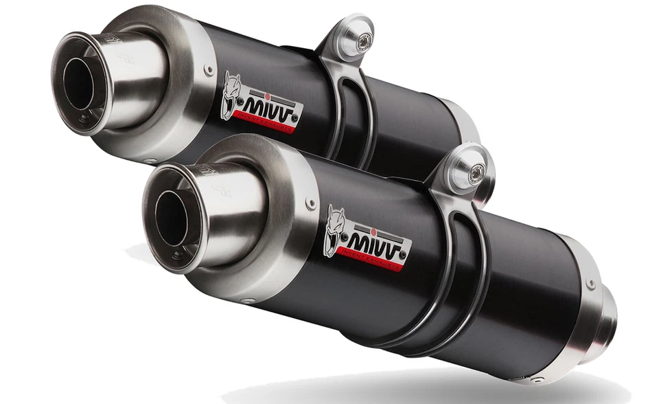 Silenciadores dobles escape acero negro gp mivv ducati monster s2r 800 05/07 Foto 2 de 4