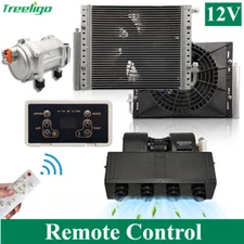 12V Remote Panel Underdash Car Air Conditioner Electric A/C Kit Universal