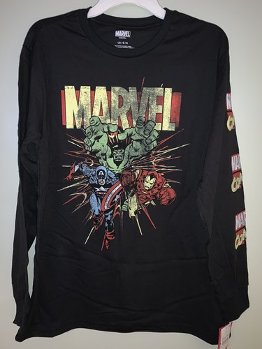 Marvel Mens Long Sleeve Shirt Large 
