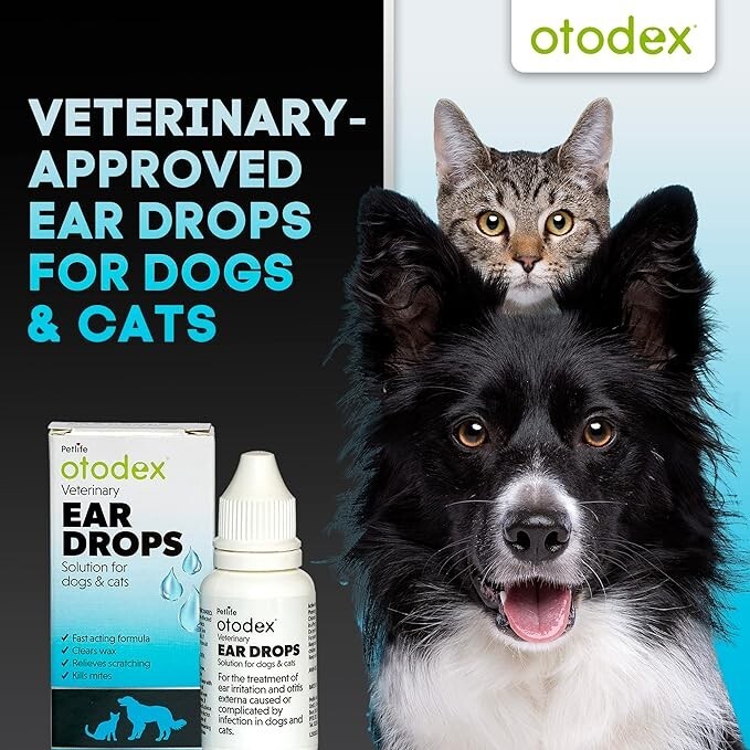 Ear Infection Drops For Dogs Cats Pets Treat Ear Wax Kills Mites Aids