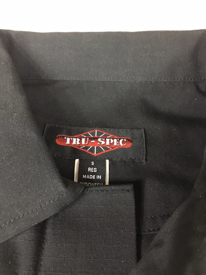 Tru-Spec Men's S Short Sleeve 24-7 Series Rip-Stop Uniform Shirt - Black NWT - Image 4 of 4