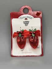 Fashion Red Christmas Light Dangle Earrings Women Jewelry Gift US