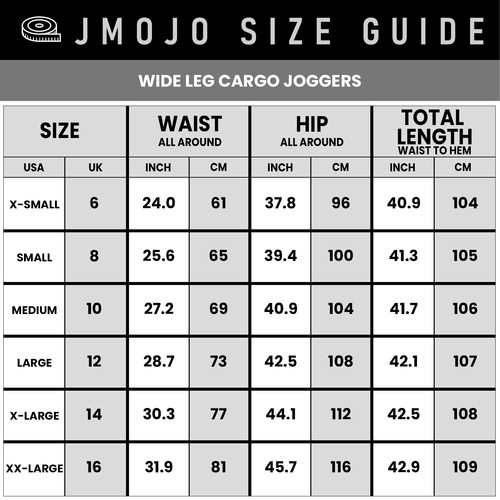 JMOJO Women's Wide Leg Sweatpants Soft Fleece Cargo Joggers with Stretch Waist - Picture 6 of 7